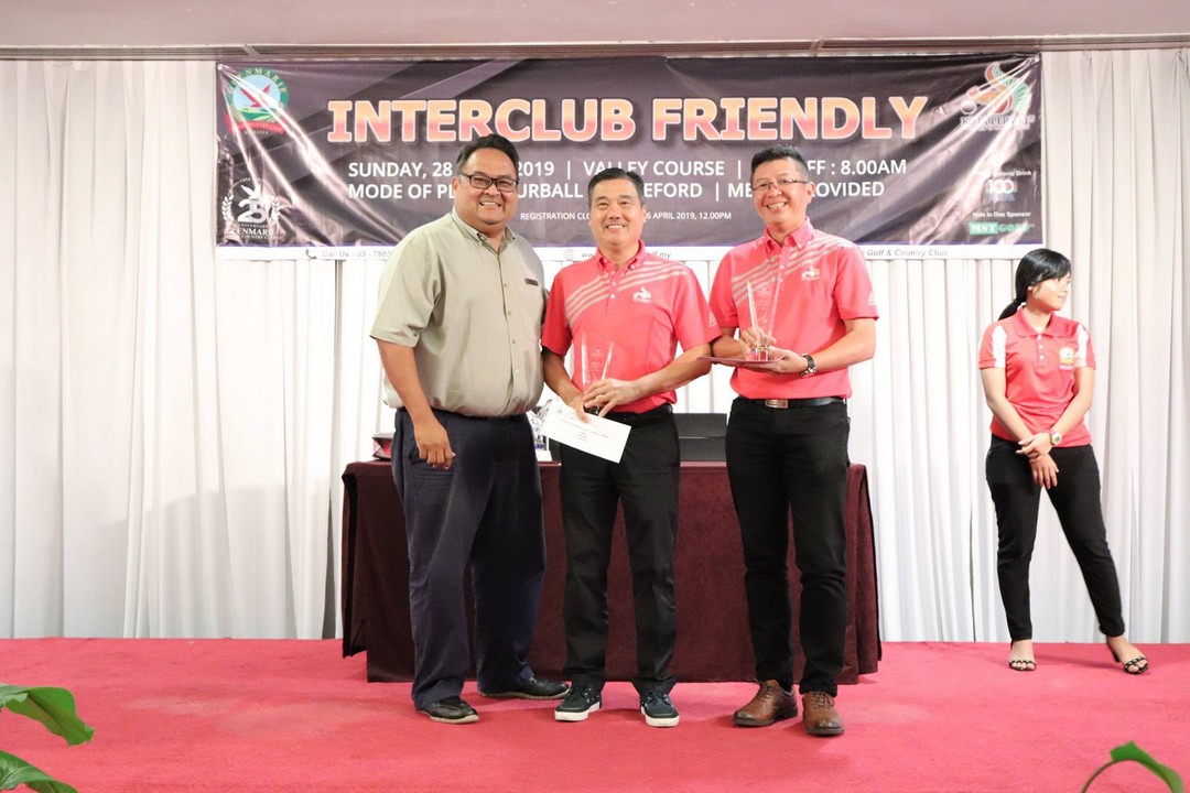 Interclub Friendly Awards winners posing with their prizes