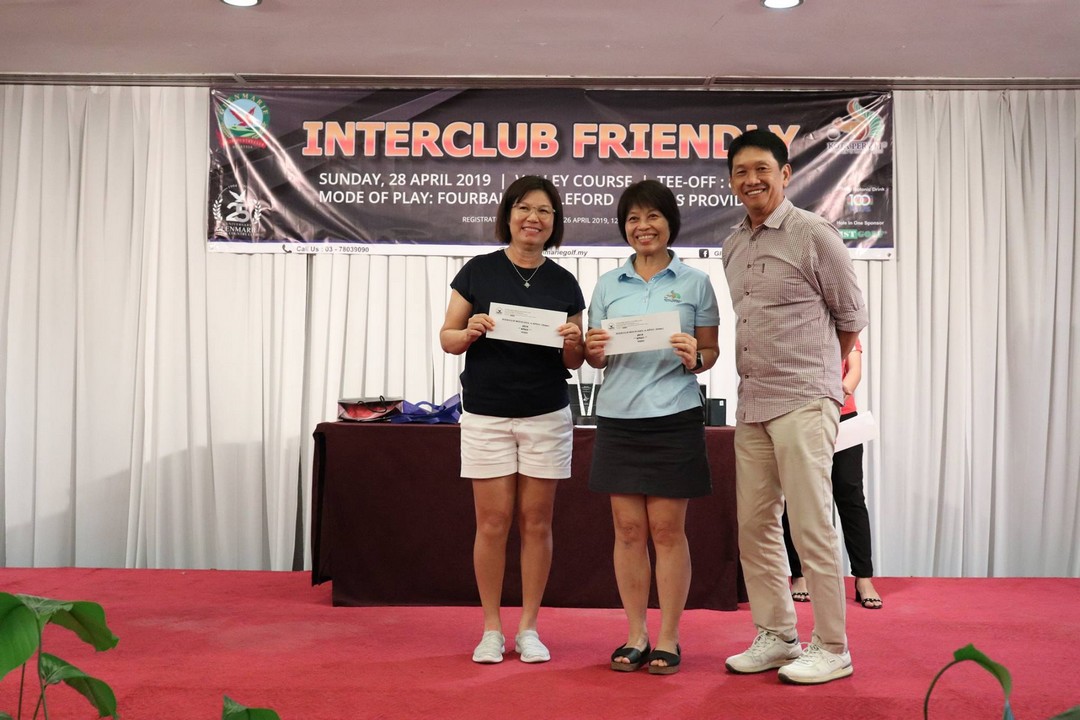 Female winners receiving gifts at the Inter Club Friendly with KPGCC