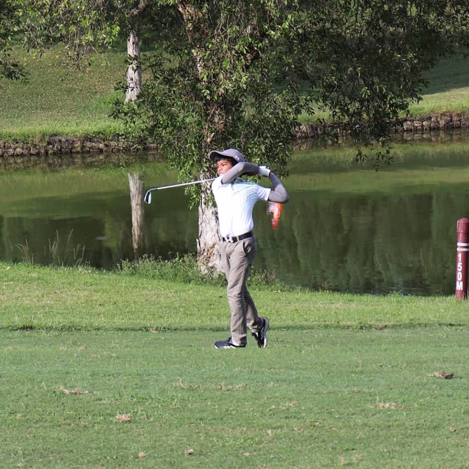 A guest golfing at Glenmarie golf course