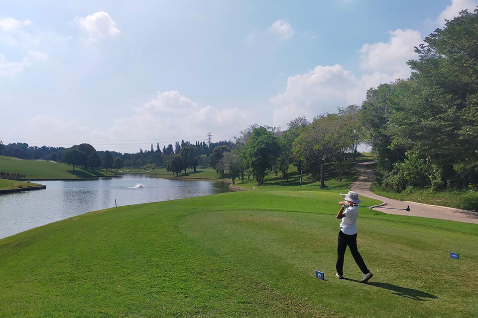 A Player Teeing Off at Glenmarie Hotel & Golf Resort Malaysia