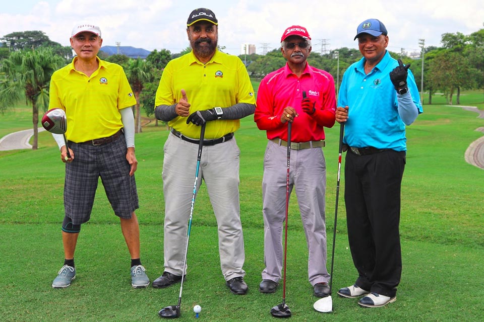 A four-ball on the tee off at Glenmarie Hotel & Golf Resort Malaysia