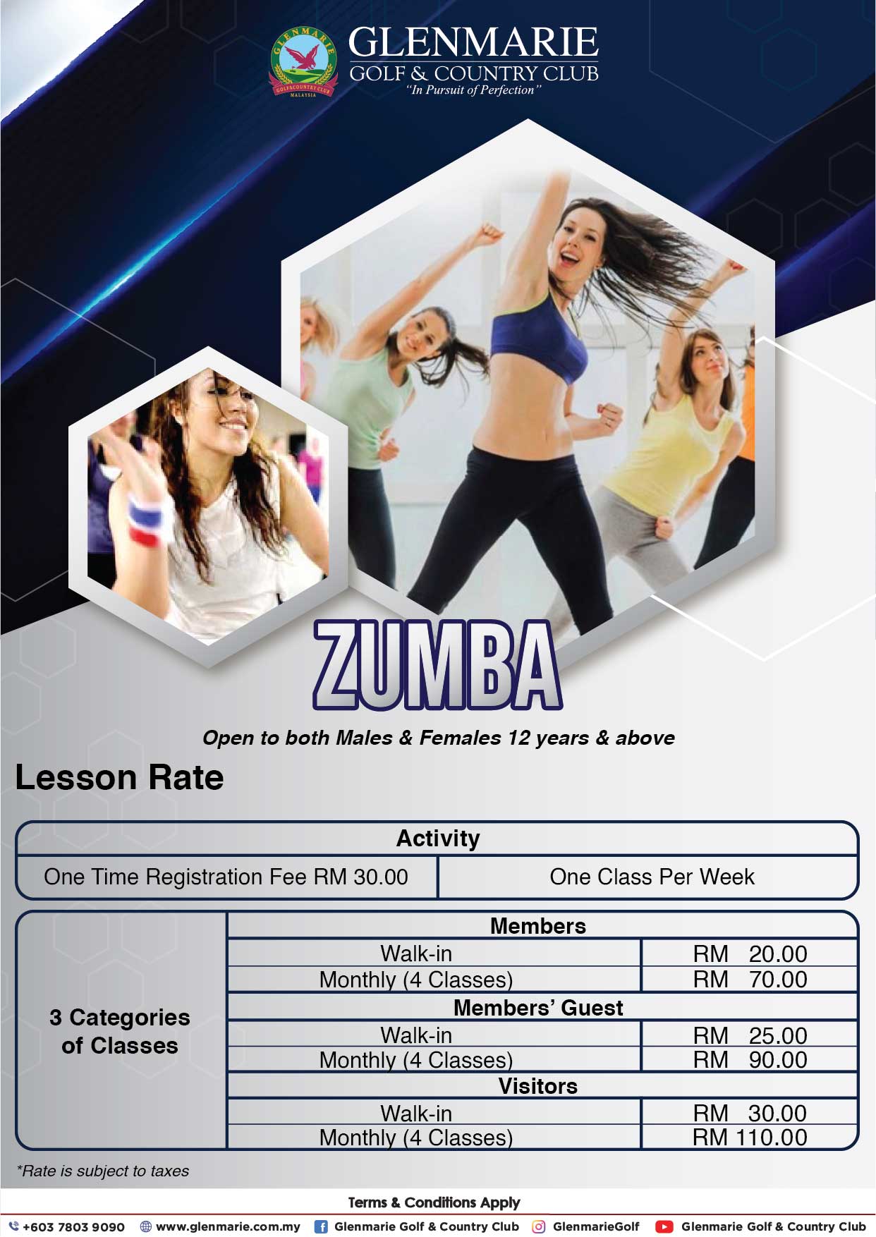 Discover Zumba lessons offered at Glenmarie